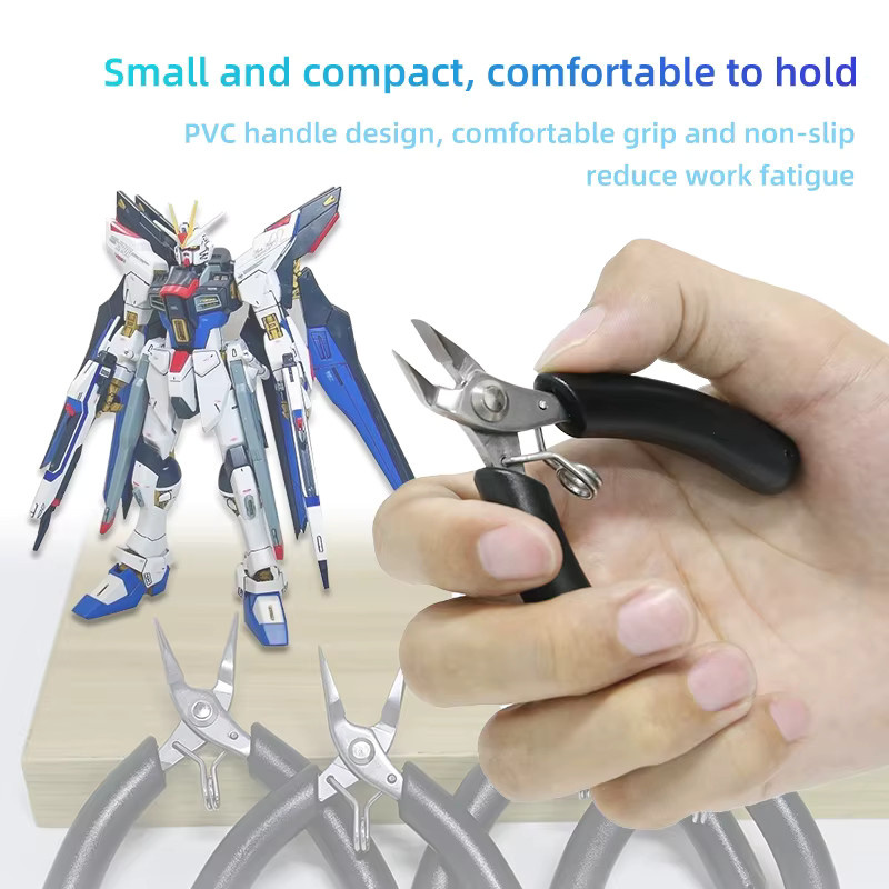 KUAIQU Mini Multi-Tool Zangen-Set 3,5 Zoll mit Spitzzange, Rundzange und Seitenschneider zum Draht- und Kabelschneiden sowie Crimpen - Bild 2