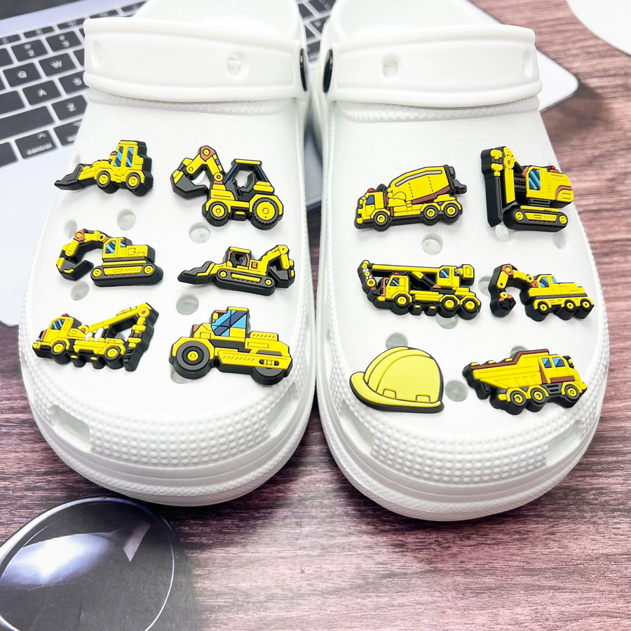 Potdemiel Cartoon-Schuhzubehör-Set, technische Fahrzeuge, 12-teiliges Set - Bild 4