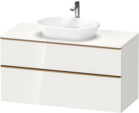 Duravit Waschtischunterschrank D-Neo in Weiß Hochglanz, Wandmontage mit Schubladen und Türen, Breite: 120 cm, Tiefe: 55 cm, Höhe: 66,4 cm - Bild 1