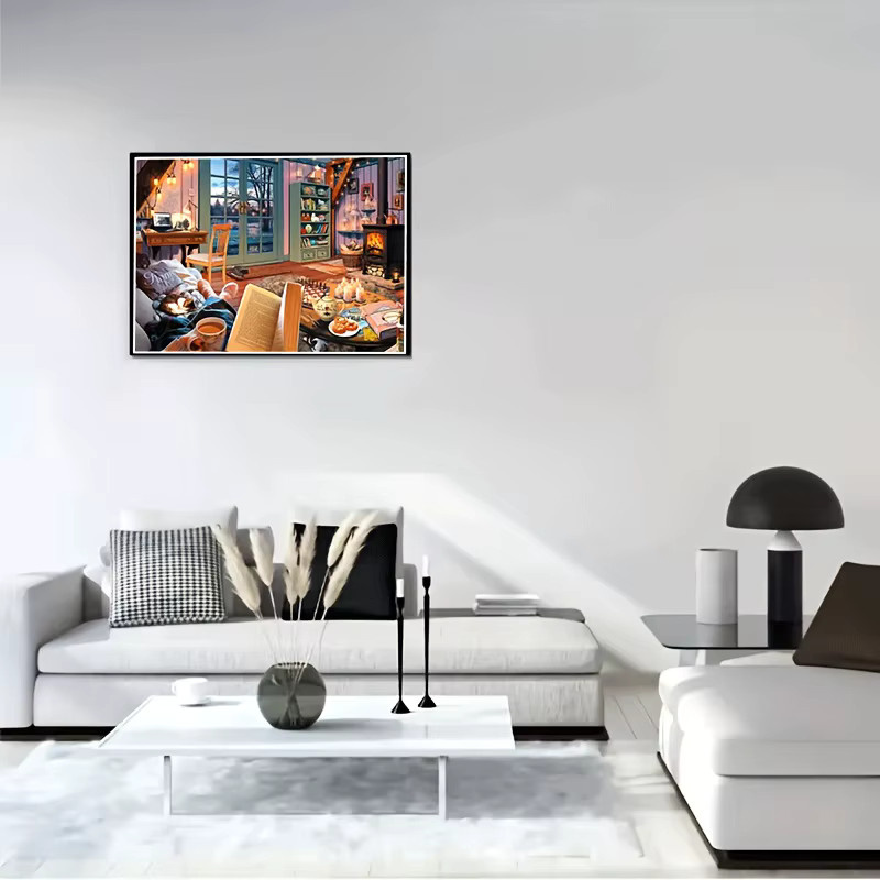MaxRenard Winter-Hütten-Szene Puzzle, 1000 Teile - Bild 5