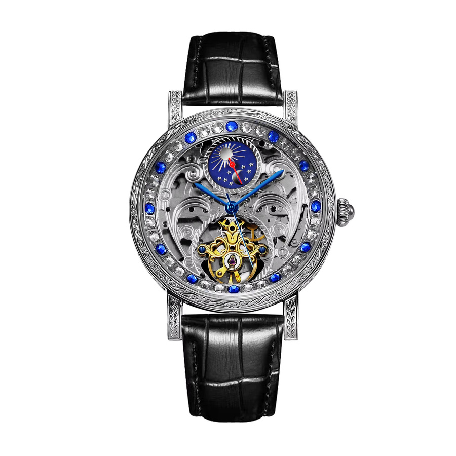 CAROTIF Armbanduhr Automatik, Edelstahl, Schwarz, Herren - Bild 6