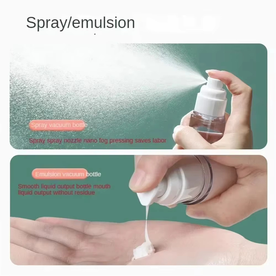 Vakuum-Nachfüllflaschen für Reisen, Press-Sprühflasche und Creme-Pumpflasche - Bild 2