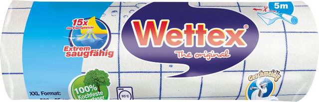 Wettex Schwammtuch-Rolle SE in Weiß, Breite: 25 cm, Länge: 5 m - Bild 1