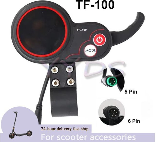KUGOO M4 Dashboard TF100 Display Panel Kommunikation Instrument in Schwarz 6/5pin - Bild 1