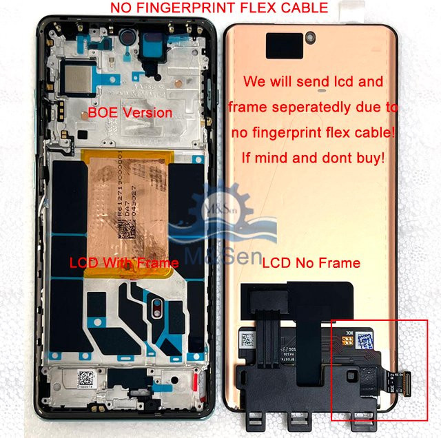 OnePlus Ace 2 Pro Original AMOLED LCD Display mit Touch und Fingerprint Flex Kabel inklusive Rahmen 6,74 Zoll - Bild 1