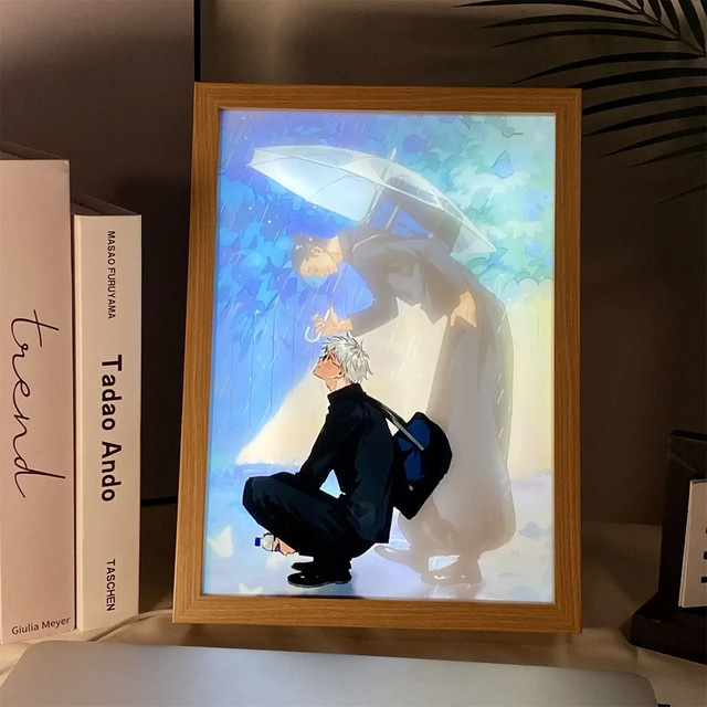 Bandai Jujutsu Kaisen LED Foto Rahmen mit integrierter LED Lichtmalerei als Anime Figur Deko Nachtlampe für dein Schlafzimmer - Bild 1