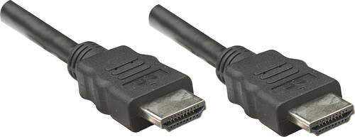 Manhattan HDMI Anschlusskabel Schwarz, Länge: 1,00 m - Bild 1