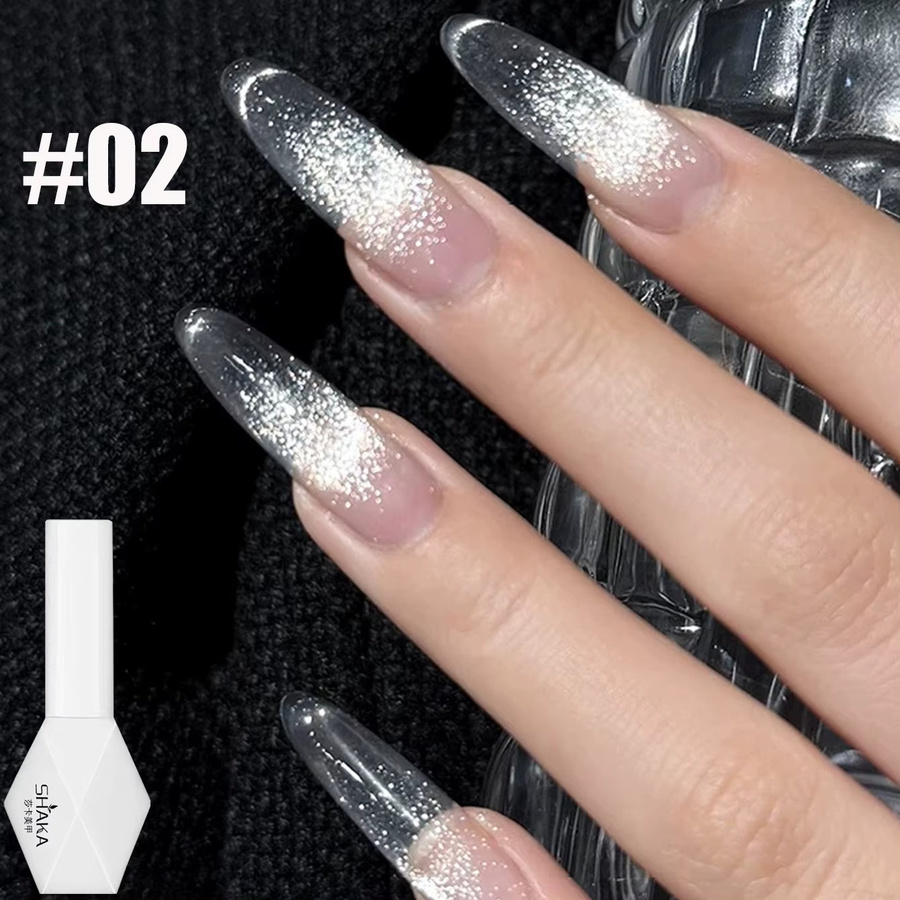 SHAKA Cat Eye Gel Nagellack, Weiß, Glänzend - Bild 2