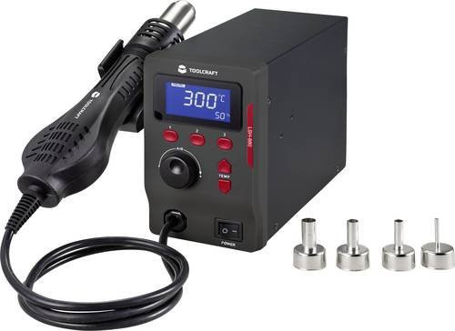 TOOLCRAFT LSH-880 Digitale Heißluftstation 800W in Schwarz, 100 - 500°C - Bild 1