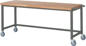 STIER Fahrbare Werkbank Premium in Braun, B/T/H: 200 x 70 x 88 cm - Bild 1