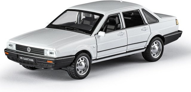Fourall- Model Cars Volkswagen Santana, Modellauto, 1:32, weiß, Metall - Bild 1