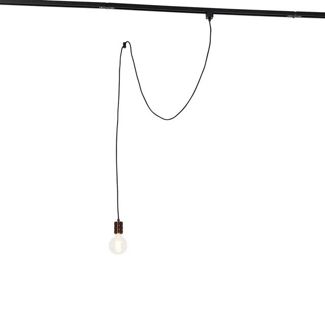 QAZQA Pendelleuchte Iconic Cavalux für 1-Phasen-Schienensystem, Dunkelbronze, E27 - Bild 1
