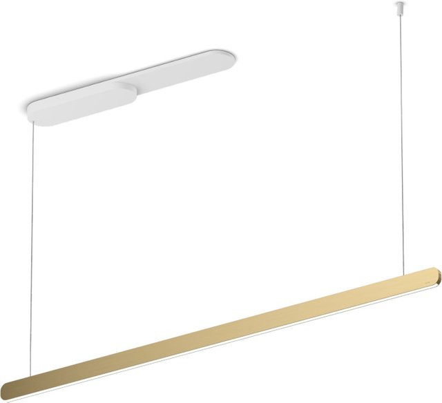 Occhio Mito linear volo 140 up LED-Pendelleuchte in Weiß matt mit Bronze-Kopf, dimmbar mit Occhio air Modul und x-tra warm LED (2200K - 3500K) - Bild 1