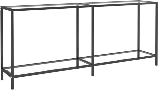 vidaXL Konsolentisch aus Hartglas und pulverbeschichtetem Stahl, transparent, B/T/H: 180 x 35 x 75,5 cm - Bild 1