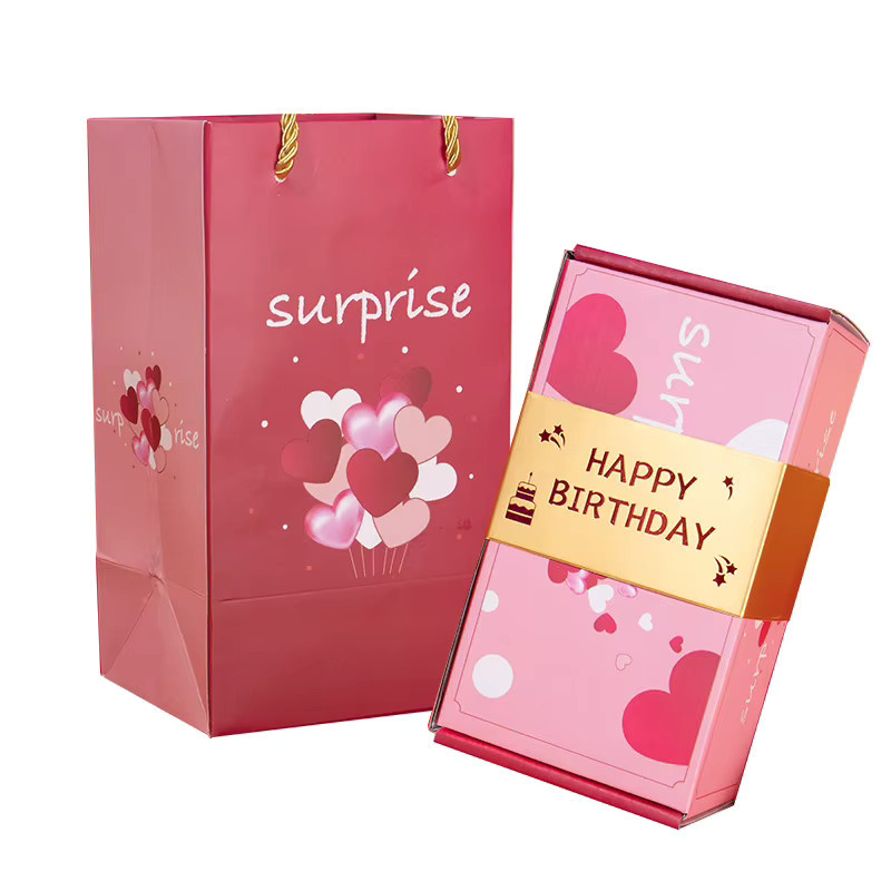 12er Set Überraschungs-Geschenkboxen als springende Umschläge in Rot für Valentinstag, Geburtstag und Partys - Bild 1