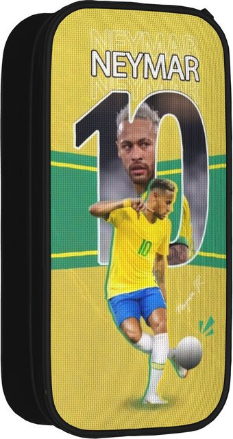 Neymars Brasilien Fußball-Federmäppchen mit Nummer 10 als Stiftbox für Mädchen und Jungen - Bild 1