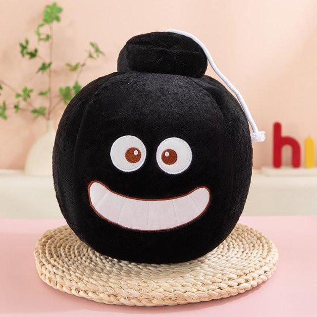 Yiran toy Cartoon-Plüschtier Wütendes Lächeln, Schwarze Puppe, 25cm - Bild 1
