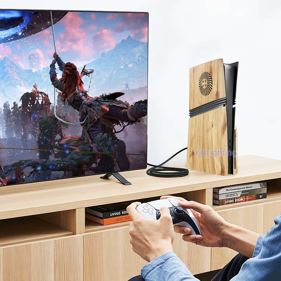 Kolorkoli Holz-Frontplatte mit Kühlöffnung für PS5 Pro Disc Edition in Braun - Bild 4