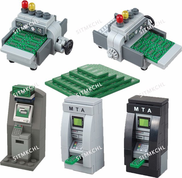 BRICKPANDA Geldautomat Banktresor Kassensystem Bausteine Set - Bild 1