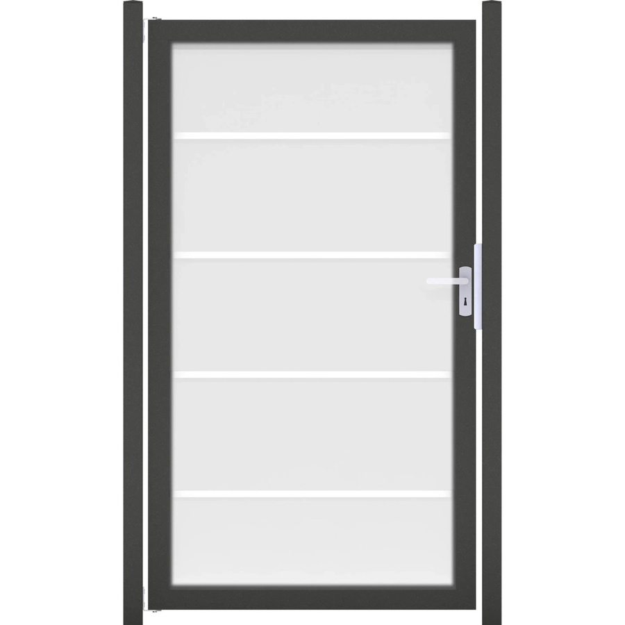 GroJaAmbiente Tor Blockstreifen DIN rechts Rahmen DB703 aus Aluminium und Glas - Bild 2