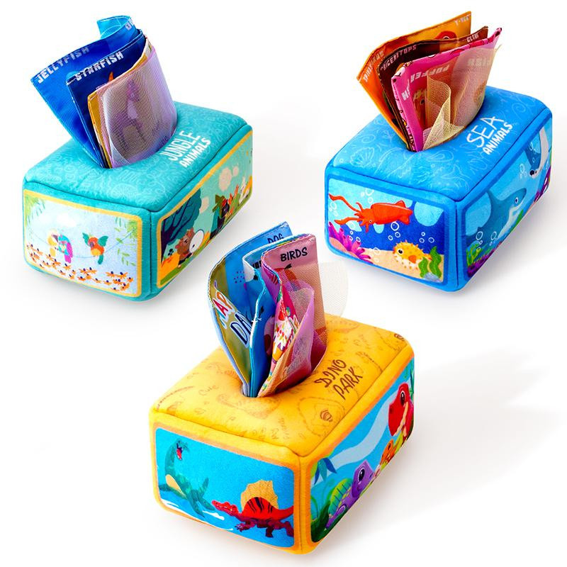 Yiran toy Reißendes Taschentuchbox Puzzle Stoffspielzeug 0-3 Jahre - Bild 2