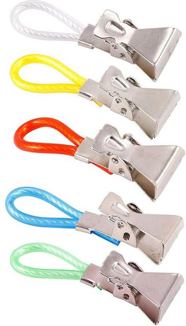 KTY Geschirrtuch-Aufhängeclips Clip-On-Haken Handtuchaufhänger Set 5 Stück in Weiß - Bild 1
