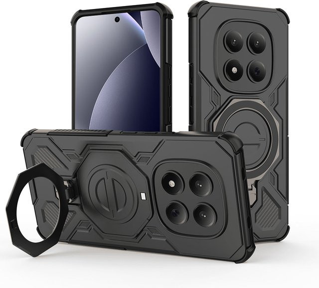 Techsuit Carbon Shield Pro Schutzhülle für Xiaomi Redmi Note 15 Pro 4G in Schwarz - Bild 1