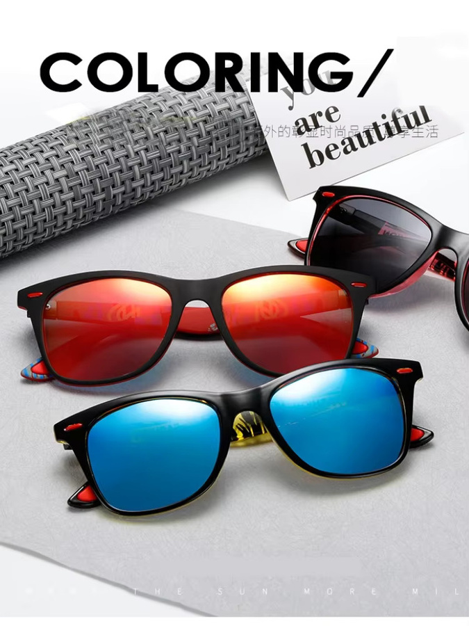 Samjune Sonnenbrille, quadratisch, Vollrand, Kunststoff, schwarz, Unisex - Bild 3