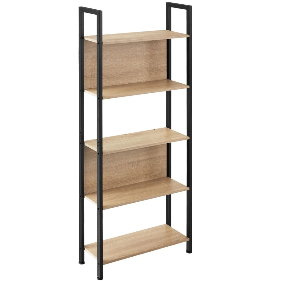 tectake Regal Westport Industrial Style in Beige und Braun mit 5 Ebenen und 2 Rückwänden, B/T/H: 62 x 24 x 165,5 cm - Bild 3
