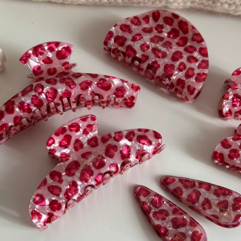 Haarklammer Leopardenmuster, rosa, Damen - Bild 2