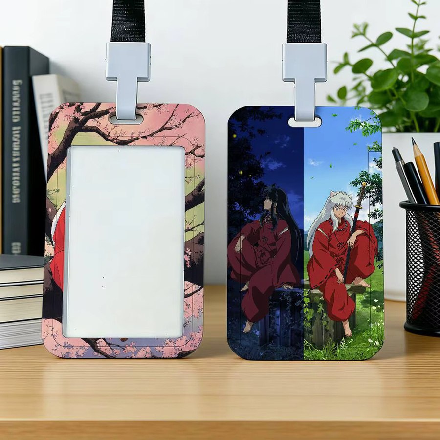 Inuyasha Anime Kartenhalter mit Schlüsselband für Ausweise und Namenskarten, Unisex, Multicolour - Bild 1