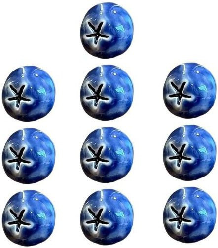 EonX 3D Blaubeere Kühlschrankmagnet Set aus Harz in Blau, 10 Stück - Bild 1