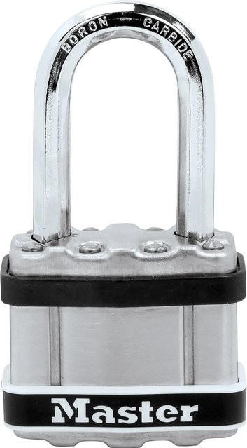 Master Lock Vorhängeschloss Excell M1EURDLFFSTS aus laminiertem Stahl in Silber und Grau - Bild 1