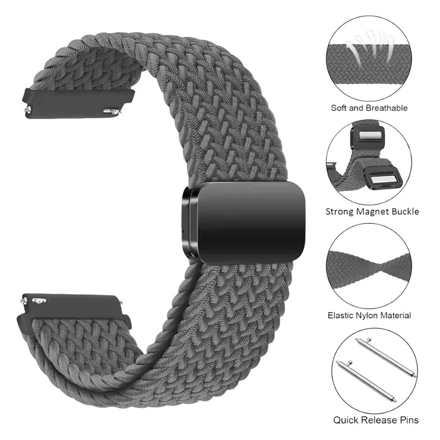Realme Uhrenarmband Nylon, Magnetarmband, 22mm 20mm, Unisex - Bild 4