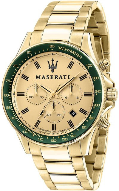 Maserati Sfida Chronograph, Quarz, Edelstahl, Gold, 44 mm, Herren - Bild 1