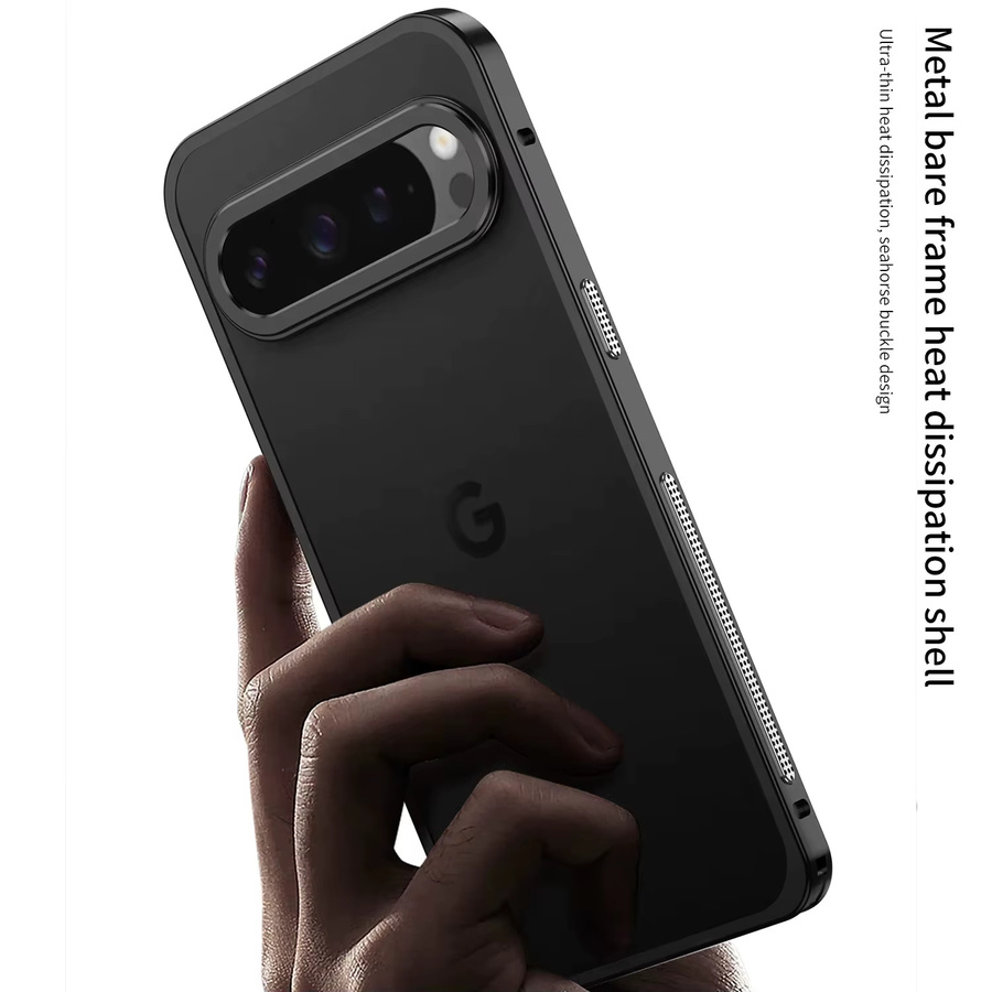 Stoßfeste Aluminium-Schutzhülle für Google Pixel 9 und Pixel 10 Pro XL mit Objektivschutz in Schwarz oder Grau - Bild 6