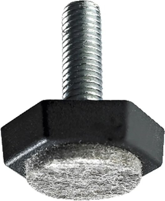 Hettich Bodenausgleichs-Schraube mit Filz in Silber, B/T/H: 30 x 23 x 8 mm, 2 Stück - Bild 1