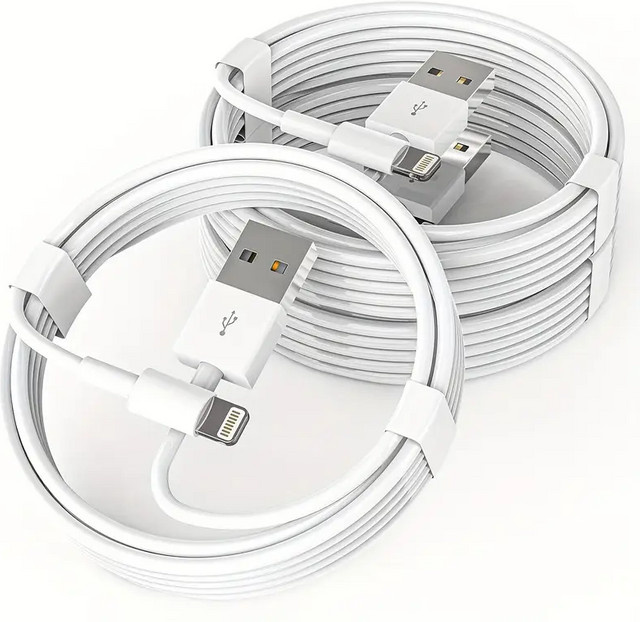 LAIHONEN MFi-zertifiziertes USB-A auf Lightning Ladekabel aus TPE für iPhone in Weiß - Bild 1