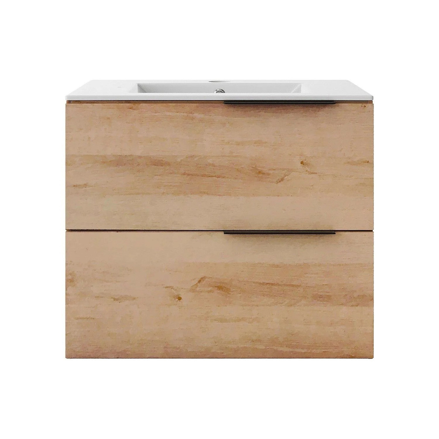 Vente-unique Einzelwaschtisch Nisaya in Naturfarben Hell Beige, B/T/H: 60 x 50 x 46 cm - Bild 2
