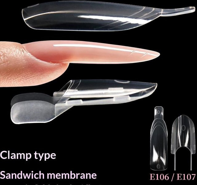 HNKMP Sandwich Dual Nail Template, Doppelte Nagelschablone, Unisex - Bild 1