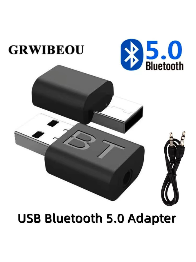 GRWIBEOU 2-in-1 USB-Bluetooth-Sender und Empfänger in Schwarz mit 3,5-mm-Klinkenanschluss für Laptop, TV, PC und Auto - Bild 5