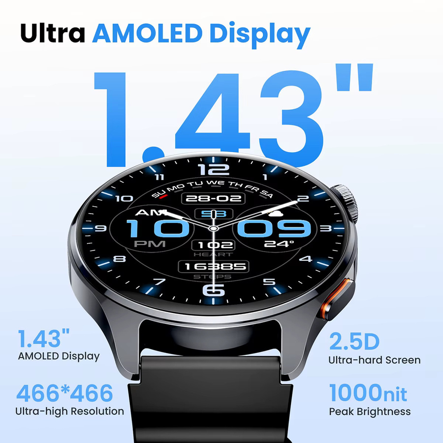 HAYLOU Smartwatch, GPS, Schwarz, Silikon, Unisex - Bild 3