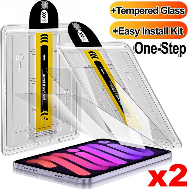 2er-Set Gehärtetes Glas Displayschutz für Xiaomi Pad 6, 6 Pro, 6s Pro, Pad 5 Pro, Pad 7, Pad 8 und Redmi Pad SE 8,7 oder 11 Zoll, Transparent - Bild 1