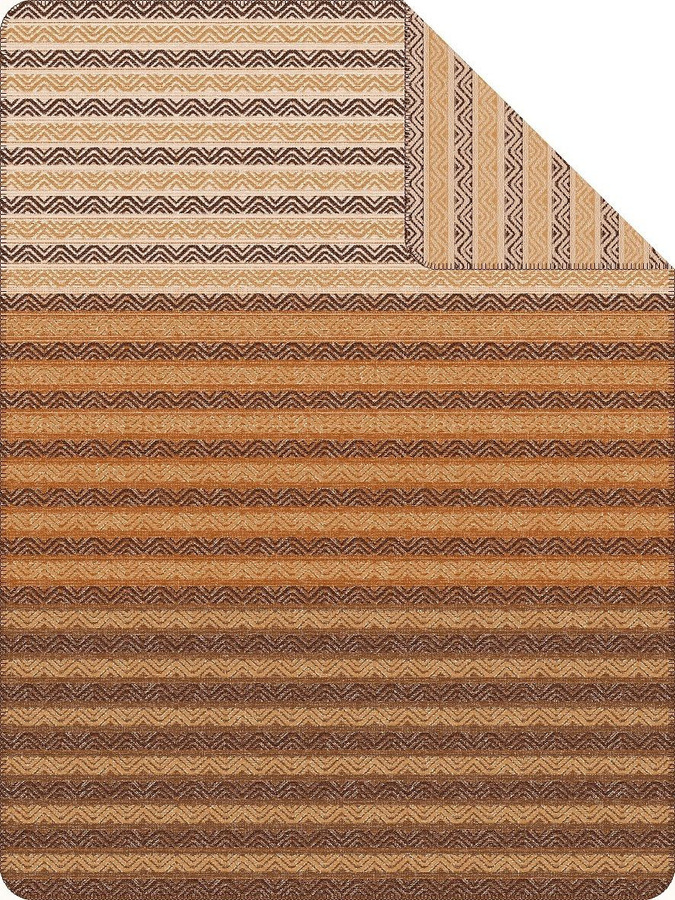 Ibena Jacquard Heimdecke Luxor Wohndecke braun-beige-ocker B/B: 150 x 200 cm - Bild 1