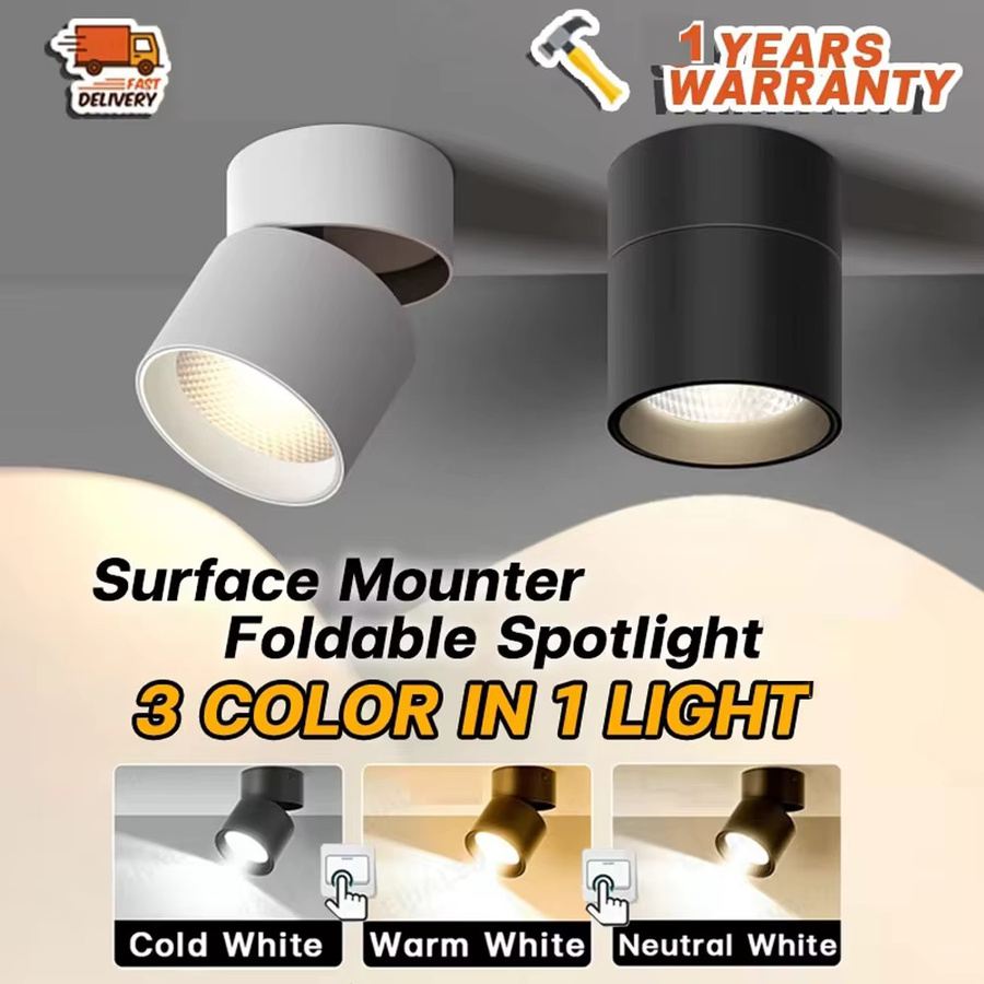 CHENBEN LED Deckenleuchte mit RGB Farbwechsel, moderne klappbare Spotlight-Deckenlampe für Wohnzimmer, Küche und Schlafzimmer - Bild 5