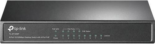 TP-Link TL-SF1008P V5 Netzwerk-Switch mit 8 Ports, 100 Mbit/s und PoE-Funktion, Schwarz - Bild 3