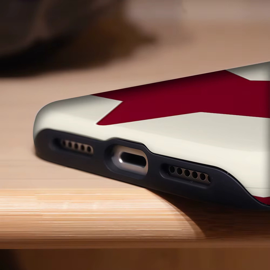 Burgundy StarS Robuste Magnetische Handyhülle für iPhone 17 16 15 14 13 Pro Max Plus, Doppelschichtige Schutzhülle in Rot - Bild 6