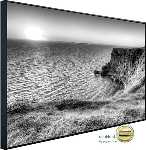 papermoon EcoHeat Infrarotheizung Landschaft Schwarz Weiss mit Matt-Effekt und App-Steuerung - Bild 1