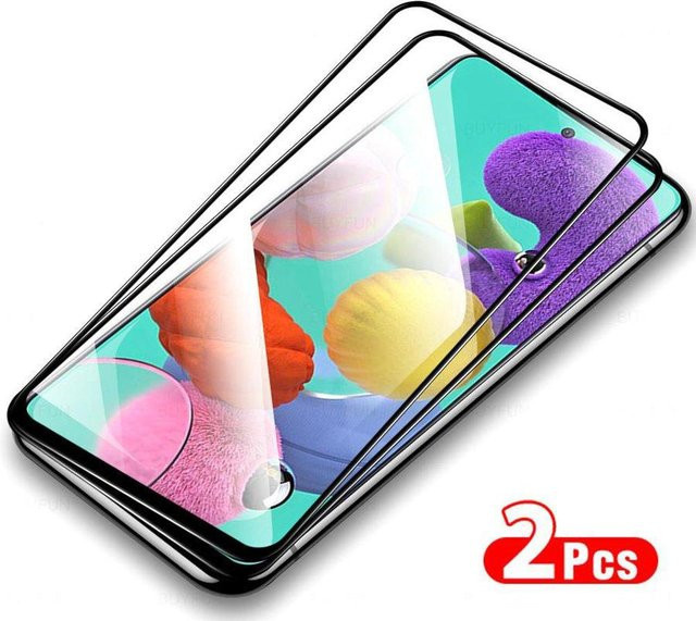 2 Stück Vollgehärtetes Glas Displayschutzfolie für Samsung Galaxy A14 A15 A16 A17 A23 A26 A34 A35 A36 A37 A53 5G A54 A55 A56 A57 S26 in Schwarz und Transparent - Bild 1