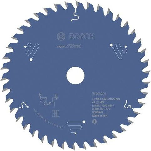 Bosch Expert Wood Kreissägeblatt mit 42 Zähnen, Durchmesser: 168 mm, Blau - Bild 1